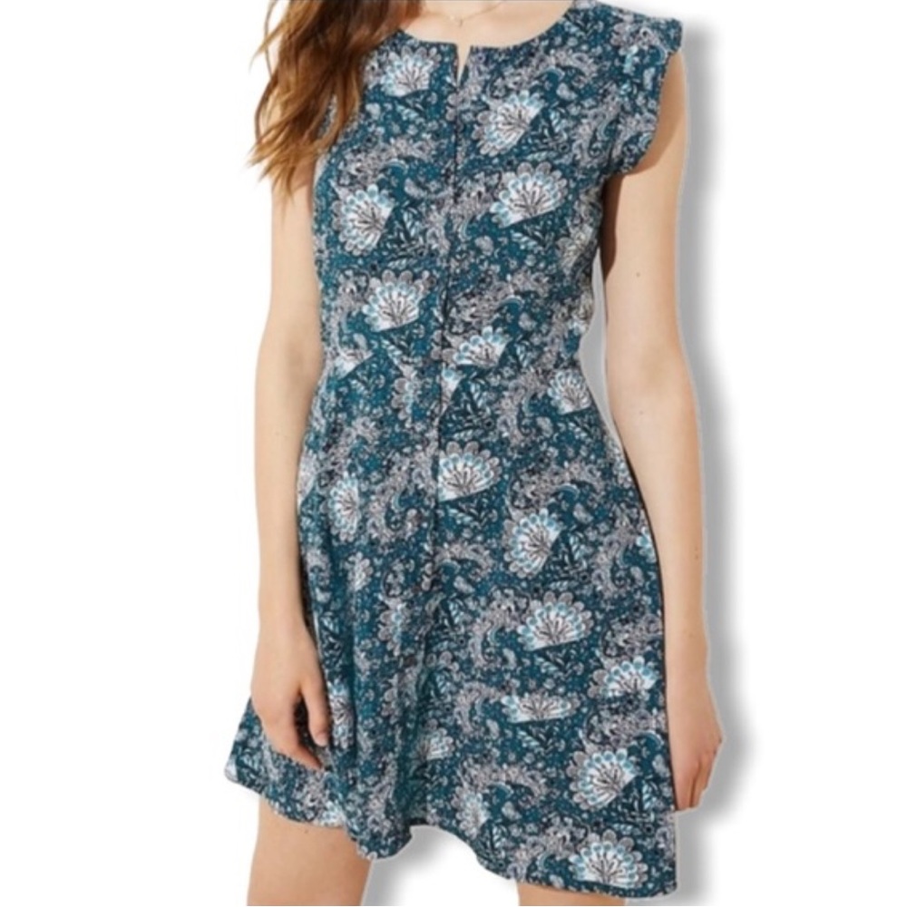 Loft Flutter Button Down Dress - image 8